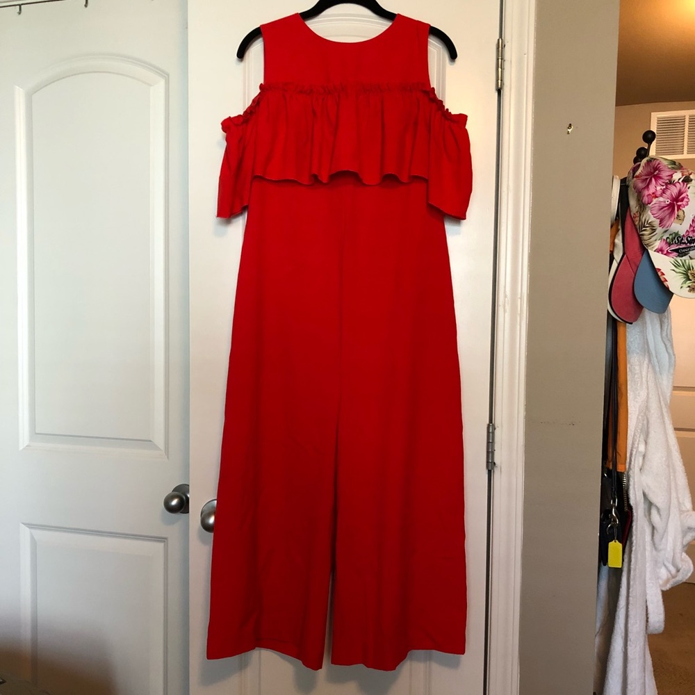 ASOS Red Culotte Jumpsuit